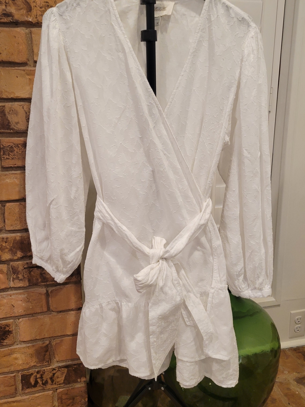 Cleobella White Mini Wrap Dress